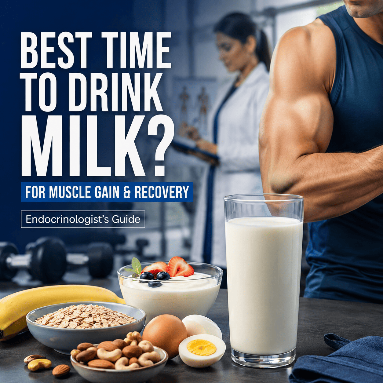 Best Time to Drink Milk for Muscle Gain | Dr Neha Gupta